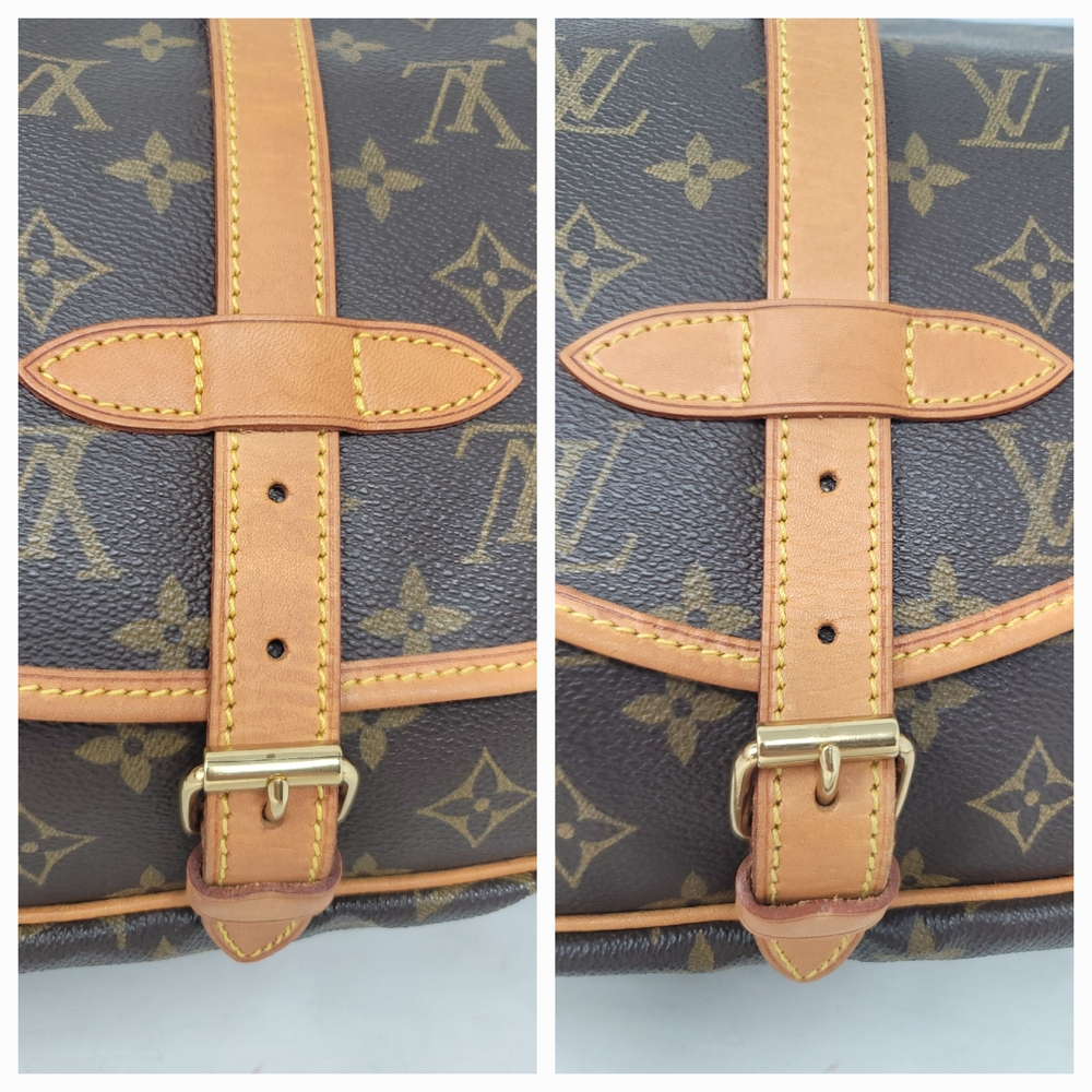 Louis Vuitton Saumur 30 Monogram Canvas Shoulder Crossbody Hand Bag Vintage Auth - Picture 5 of 13